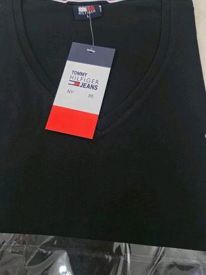 Tommy Hilfiger women's black short-sleeve shirt size L new