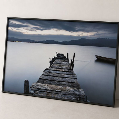 Large Decorative Picture with Frame and Glass 96x63cm like new