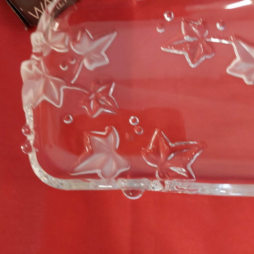 Rectangular crystal cake platter new 39x16 cm