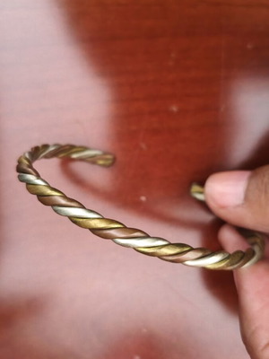 Vintage bracelet in silver, bronze and gold