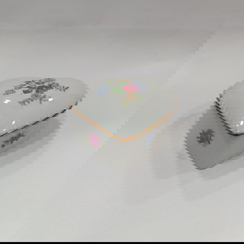 Vintage floral κουτάκι καρδιάς Lippelsdorf μεταχειρισμένο