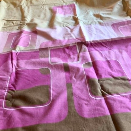 Duvet cover for double duvet used, cotton, beige brown pink