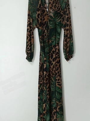 Lumina long dress, colorful, semi-transparent with inner slip