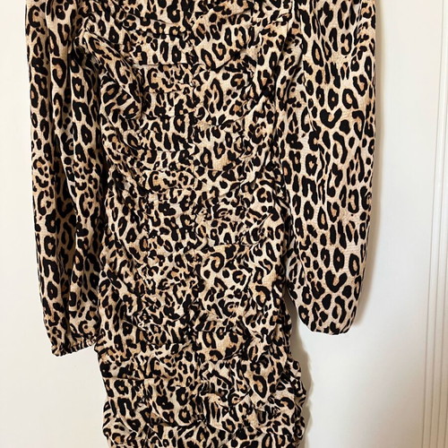 H&M Leopard Dress Draped New, Excellent Fit, XS