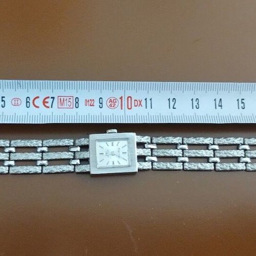 Technos Star Lady wristwatch used, silver vintage women's
