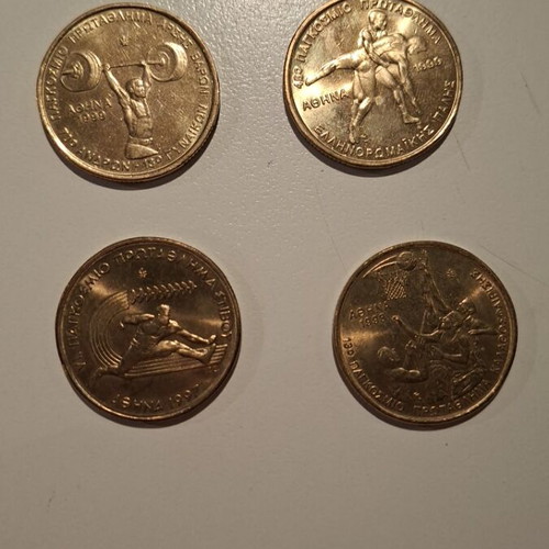 Commemorative 100 Drachma Coins set of 4 like new