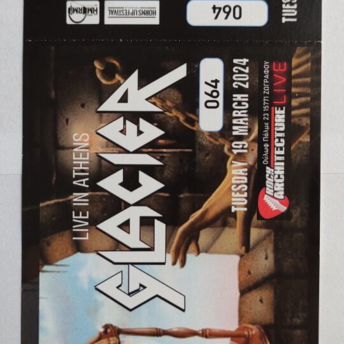 Glacier ticket new, Architecture Live Bar 19/3/2024