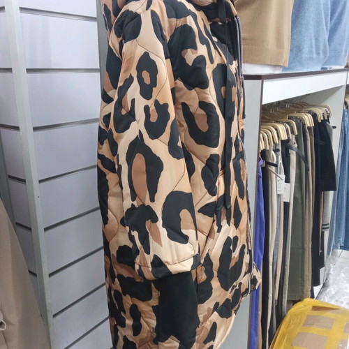 Yookie women's long spring leopard jacket with hood new