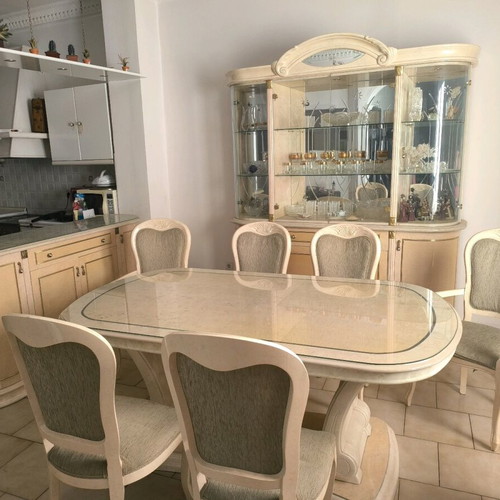 Dining set with buffet and 6 chairs like new, Italian style