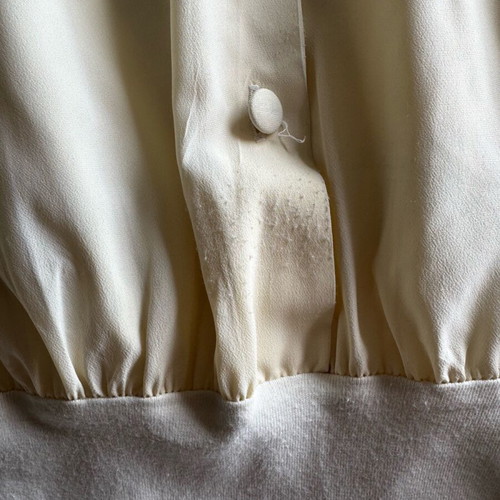 Vintage silk shirt Made in Italy used, beige, size M