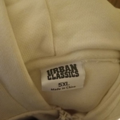 Urban Classics Hoodie 5XL New, Cream White Cotton