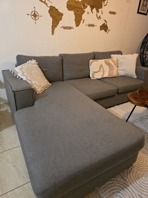 Corner sofa like new, gray, comfortable for small spaces