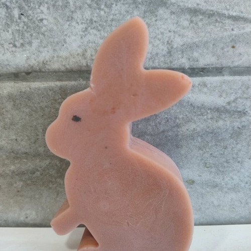 Handmade decorative scented wax rabbit pink brown