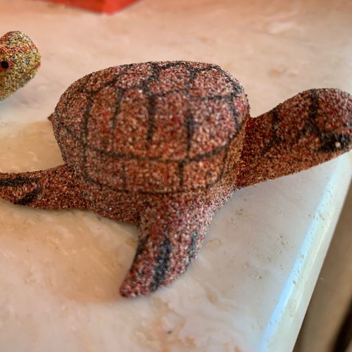 Small wooden turtles new, pack of 4 handmade