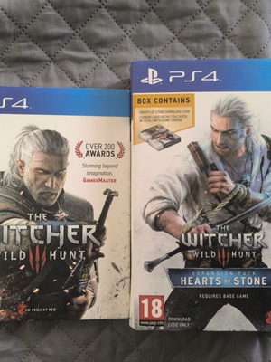 Witcher 3 Wild Hunt PS4 with Hearts of Stone expansion like new