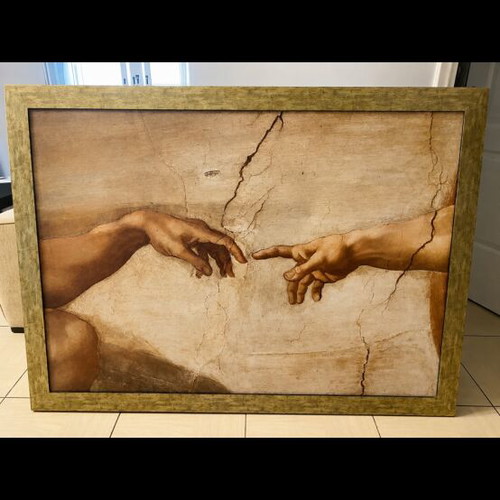 Creation of Adam decorative framed art print like new