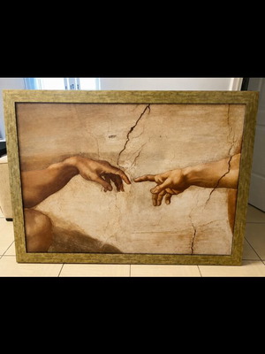 Διακοσμητικό κάδρο Creation of Adam σαν καινούργιο