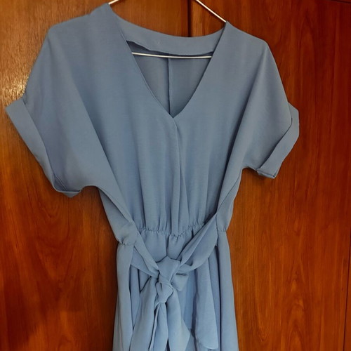 Asymmetric blouse like new, blue, one size