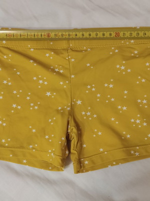 Gocco kids' swimsuit like new, white stars on light mustard, size 5-6 years