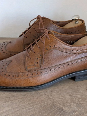 Giorgio Armani shoes used, brown derby, size 41.5