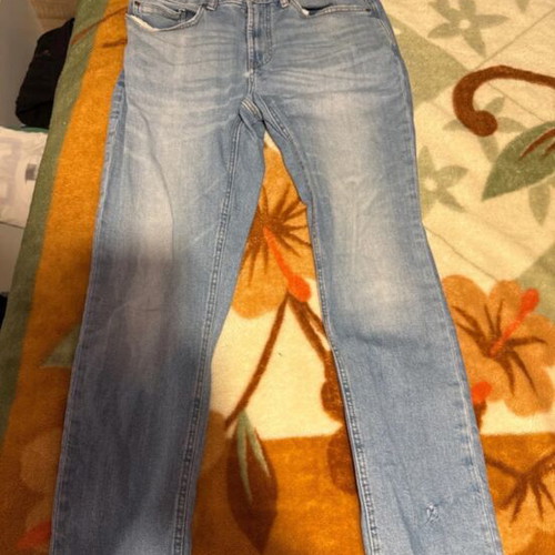 Pull & Bear jeans used, turquoise, size L
