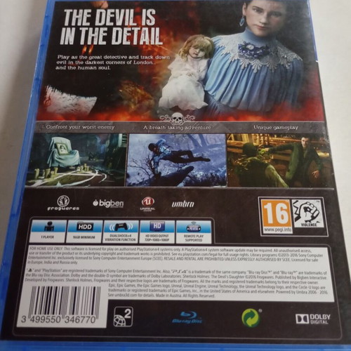 Sherlock Holmes The Devil's Daughter PlayStation 4 (PS4) used