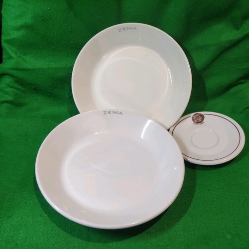 Xenia 1968 plates used, Ionia Hellas ceramics no 38 & 62, set of 3