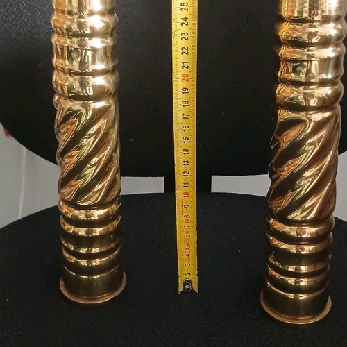 Decorative brass carved screws vintage like new 1950