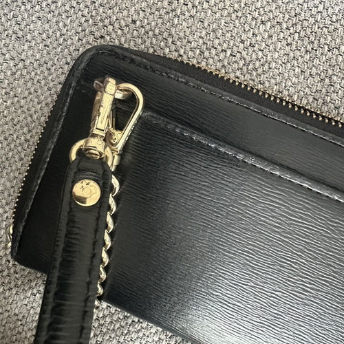 DKNY leather wallet-bag with strap
