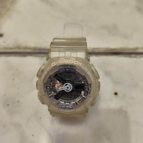 Casio G-Shock watch used, transparent, waterproof, durable