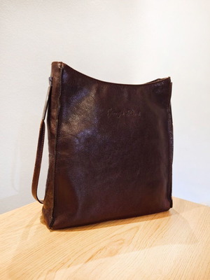 Genuine Leather Shoulder Bag in Brown and Burgundy Like New
