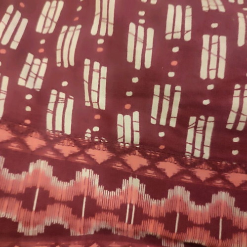 Mini skirt used large with boho magenta pattern