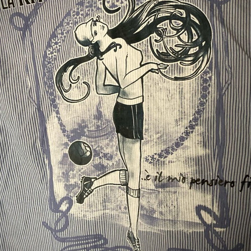 Love Moschino Special Edition shirt like new, striped white and blue, large slim fit