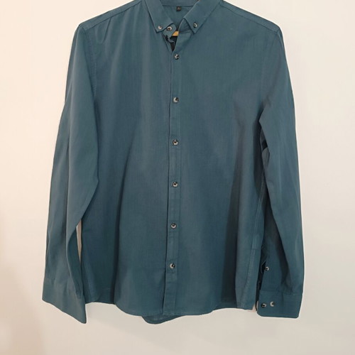 Trendyol Man men's long-sleeve shirt, 100% cotton, indigo