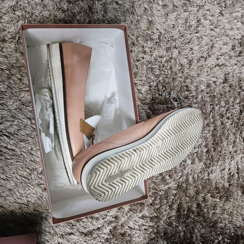 Chaniotakis women's loafers used, size 37, salmon and white