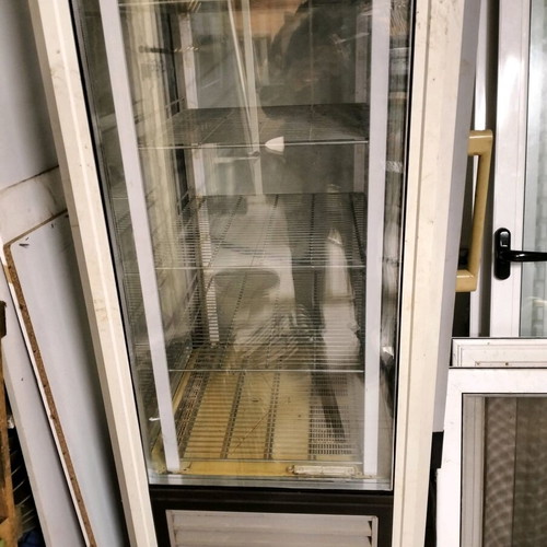 Professional display refrigerator used with ventilation system and lighting