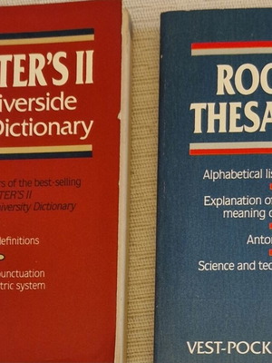 English Pocket Dictionary Set Webster's and Roget's Thesaurus like new