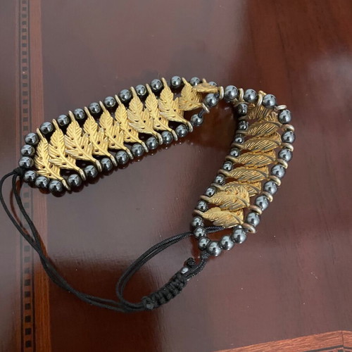 Steel bracelet used with leaves multicolor