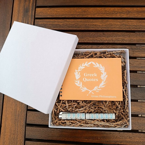 Notebook and pen gift set with Greek philosophers new