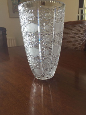 Classic Bohemian Crystal Vase like new