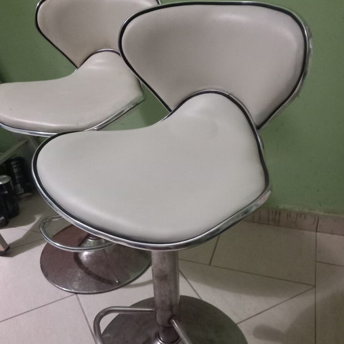 Bar stools used, set of two, height 80-100 cm