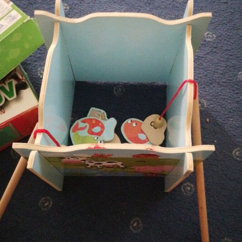 Children's toys used, set with foosball, fishing game, pantomime, puzzle ball