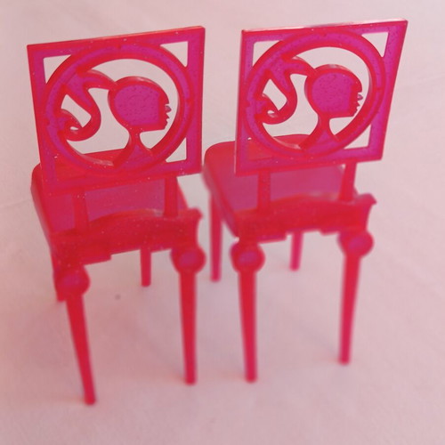 Barbie Glam Dining Room Chairs set of 2 Mattel 2010 like new