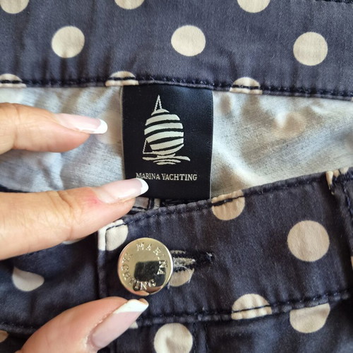 Marina Yachting low-rise capri pants like new, size 30, polka dot