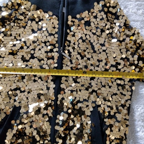 Silk-Kasmir gold and black jacket like new, size S-M