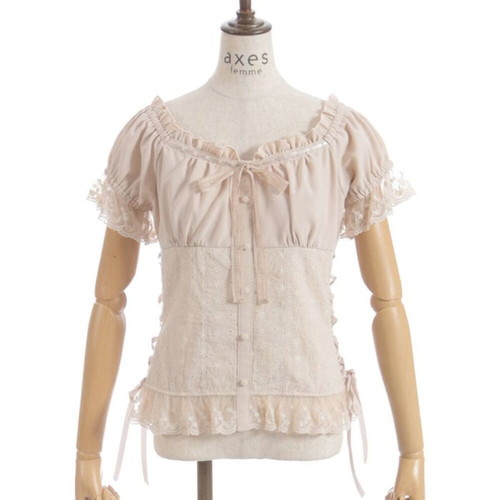 Axes femme lace blouse, beige, size S
