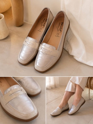 Relax Anatomic loafers new, genuine leather, size 41, beige