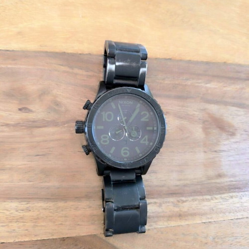 Nixon 51-30 Chrono Matte Black Surplus wristwatch used, men's