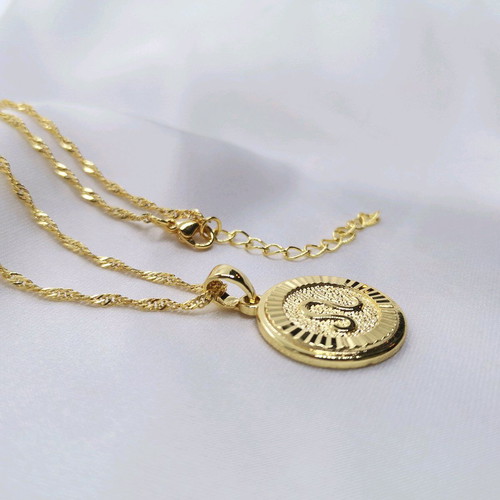 Leo Zodiac Necklace 18K Gold Plated New