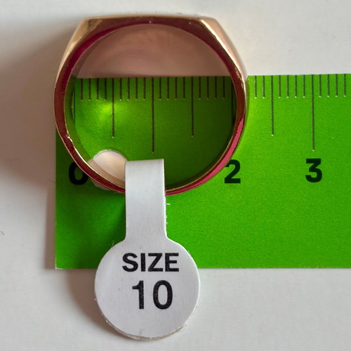 Gold Tone Signet Rings Set size 10 with cosmetic defects